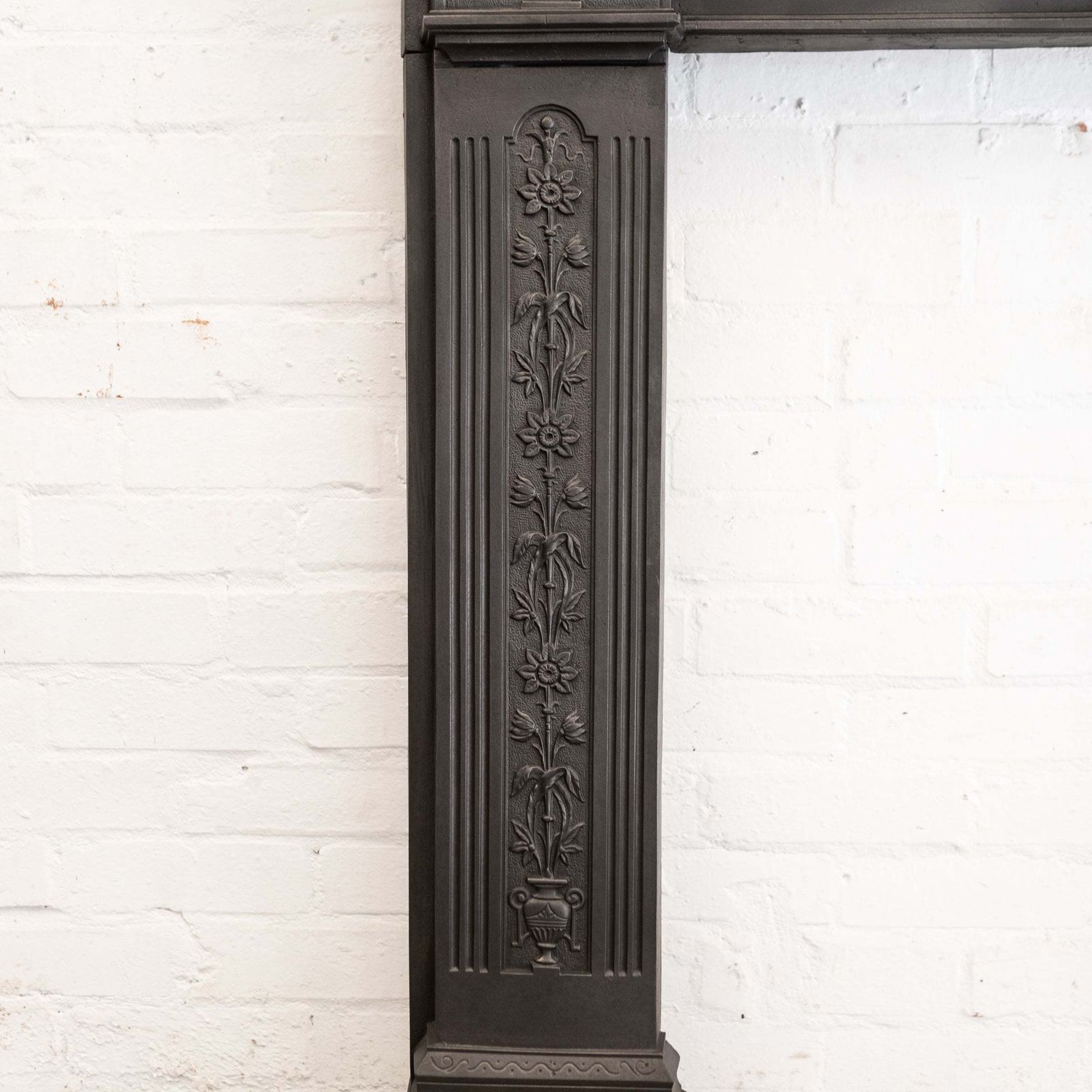 Rare Antique Victorian Cast Iron Fireplace Surround photo vintage