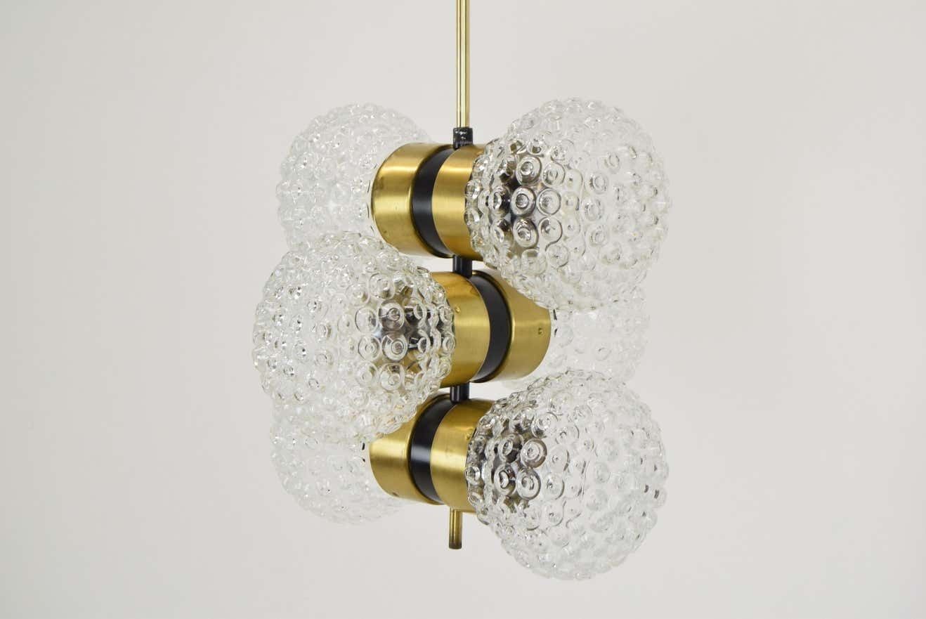Mid Century Chandelier By Napako,1960's photo vinterior