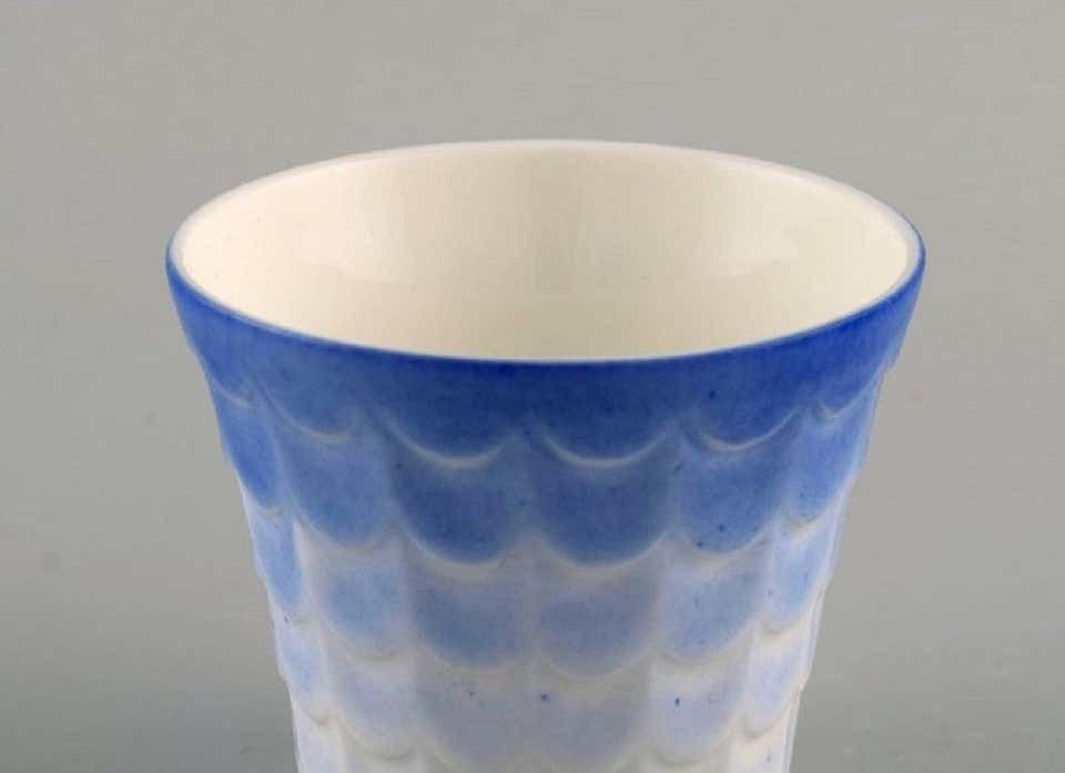 Wilhelm Kåge For Gustavsberg, Four Art Deco Herb Pots In Glazed Porcelain photo vinterior