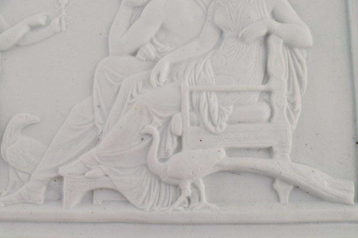 Bing And Grøndahl After Thorvaldsen, Antique Biscuit Wall Plaque, 1870s  80s photo Art