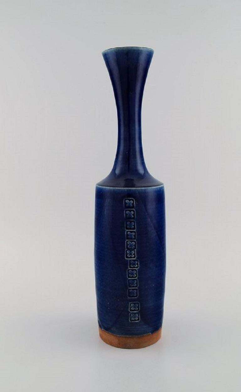 Jacob Bang For Arne Bang, Large Unique Vase In Glazed Stoneware photo for sale