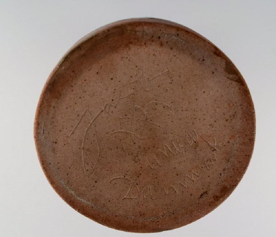 Jacob Bang For Arne Bang, Large Unique Vase In Glazed Stoneware photo vintage