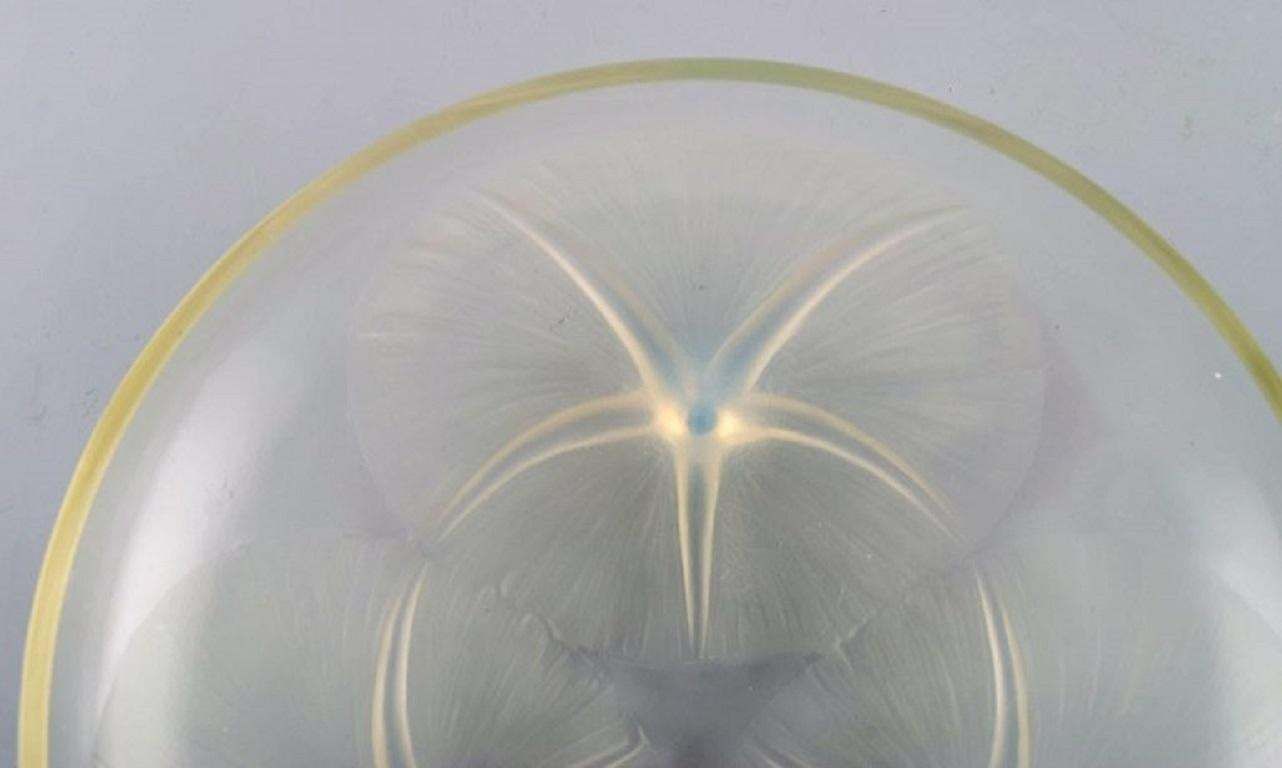 Early René Lalique Volubilis Bowl In Clear And Frosted Mouth Blown Art Glass photo for sale