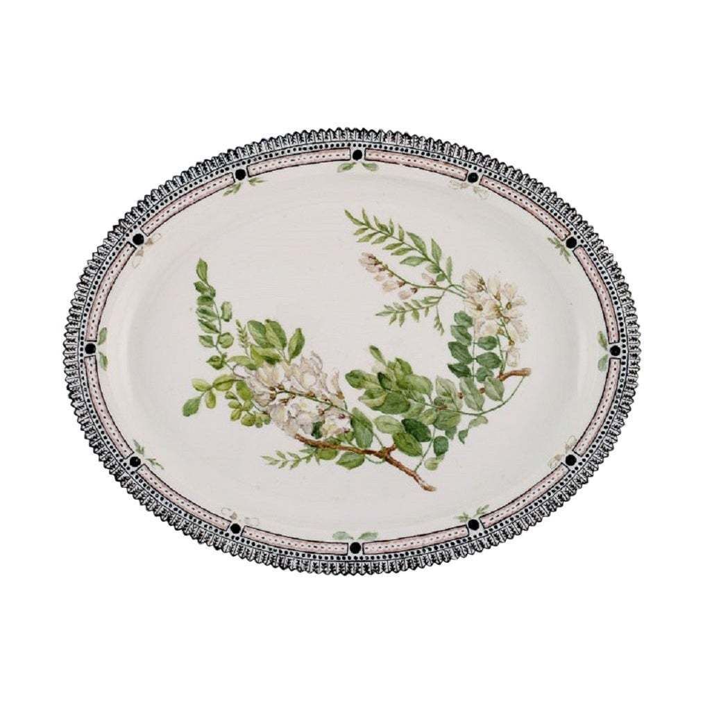 Large Royal Copenhagen Flora Danica Serving Dish In Hand Painted Porcelain