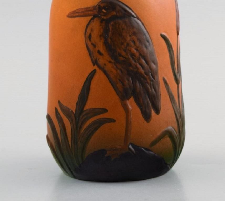 Ipsen's, Denmark  Vase In Hand Painted Glazed Ceramics Decorated With Bird photo Home Decor