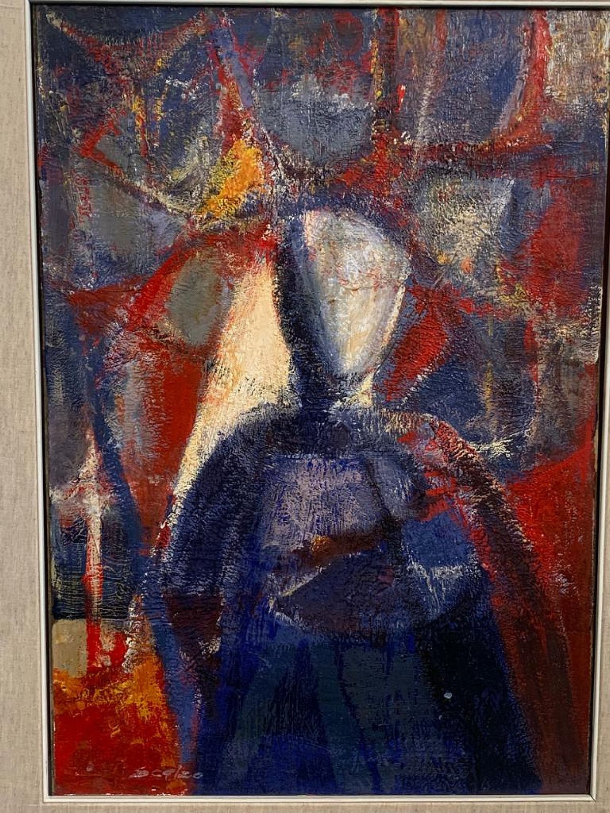 Oil On Plywood The Work Of Vittorio Scalzo, 1970s photo for sale