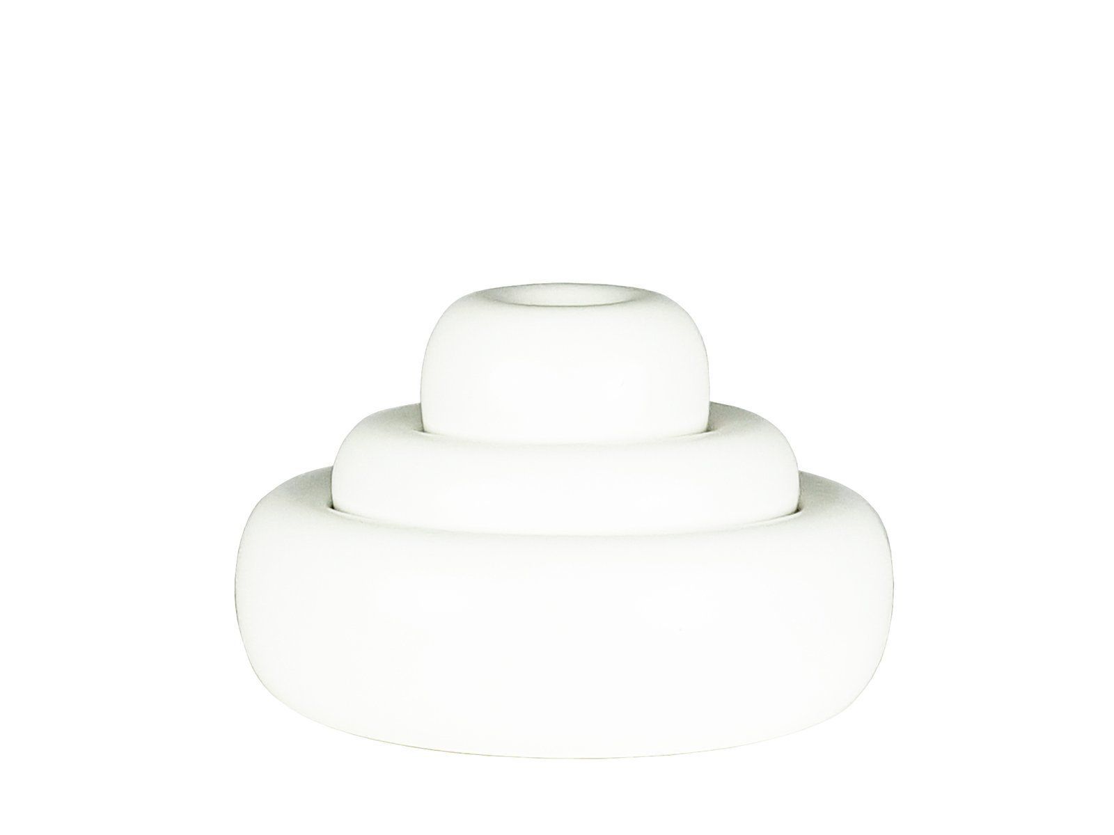 White Ceramic Sculptural Bombolo Centerpiece