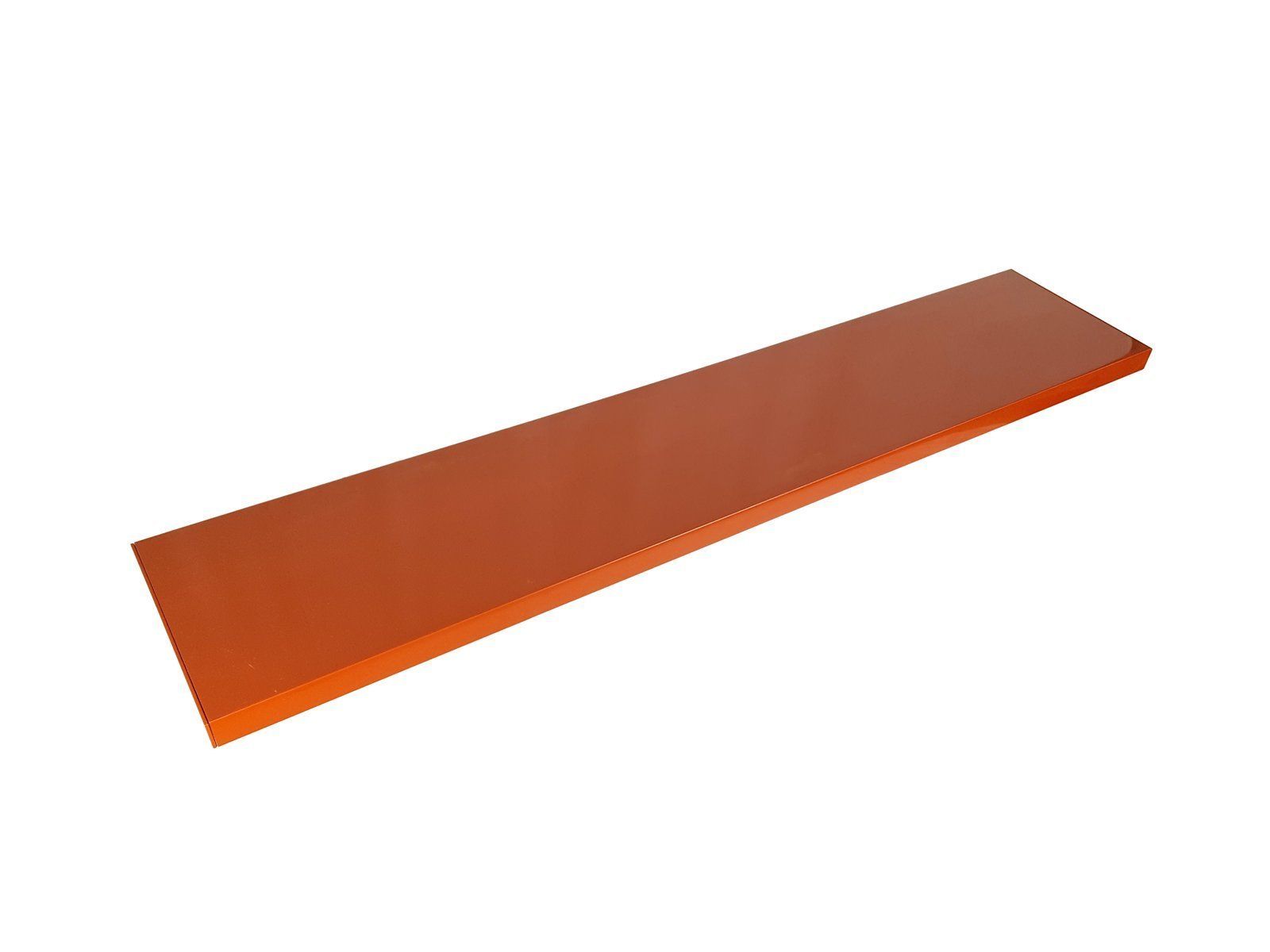 Red Brick Plastic & Chrome Plated Metal Shelves From Elco, Set Of 2 photo for sale