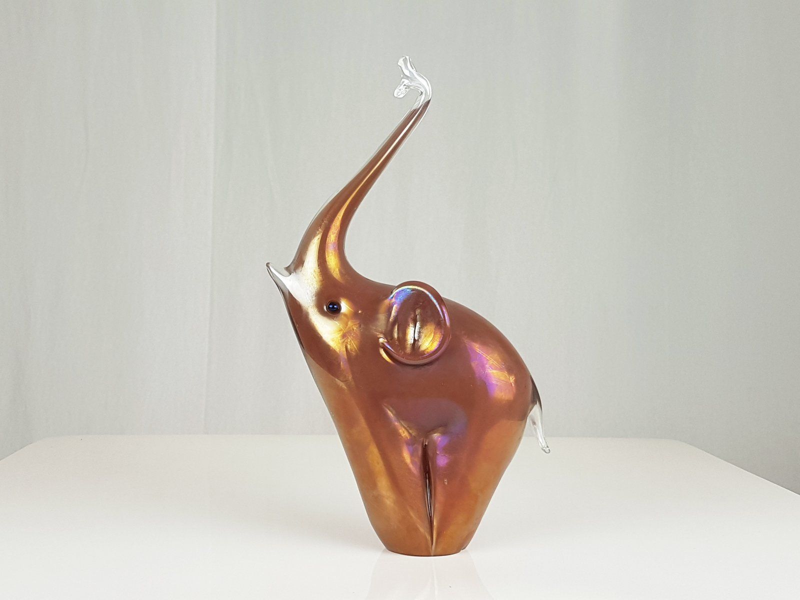 photo for sale Red Murano Glass Elephant From Archimede Seguso, 1960s