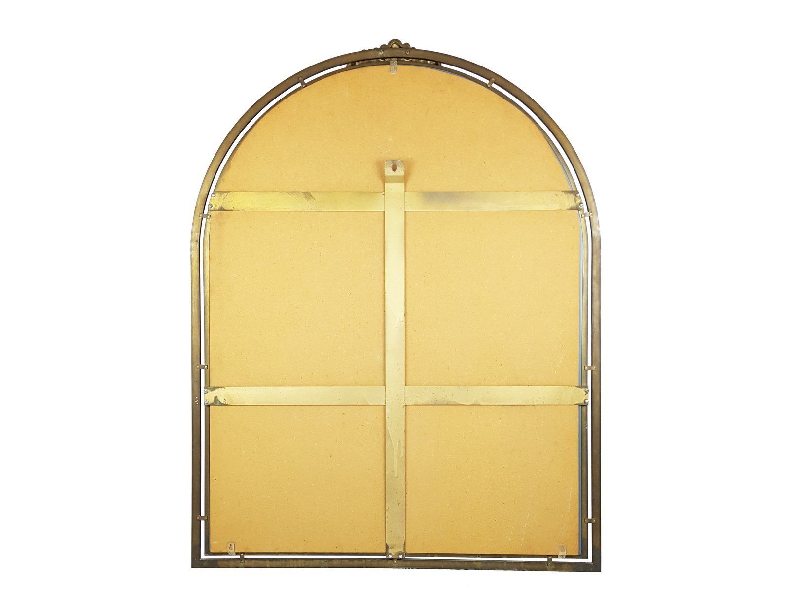 Large Italian Brass & Mirrored Glass Wall Mirror, 1970s photo buy