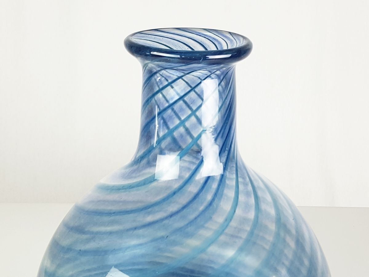 Blue & Clear Murano Glass Vase From Barovier & Toso photo furniture