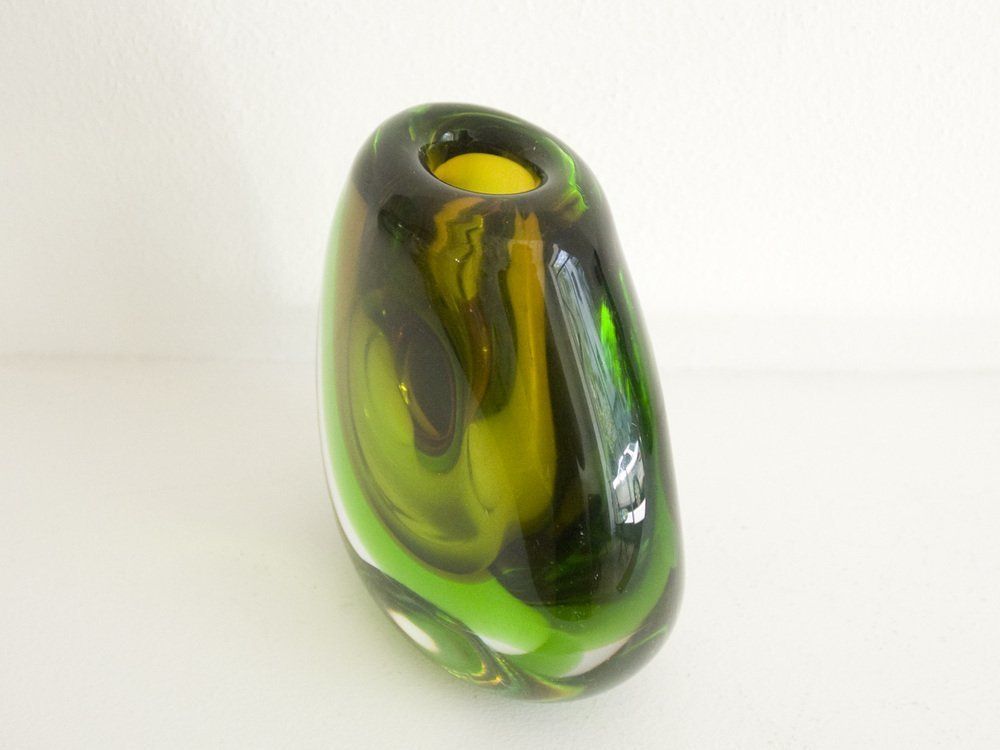 Submerged Glass Vase By Vladimir Mika For Moser, 1960s photo vinterior