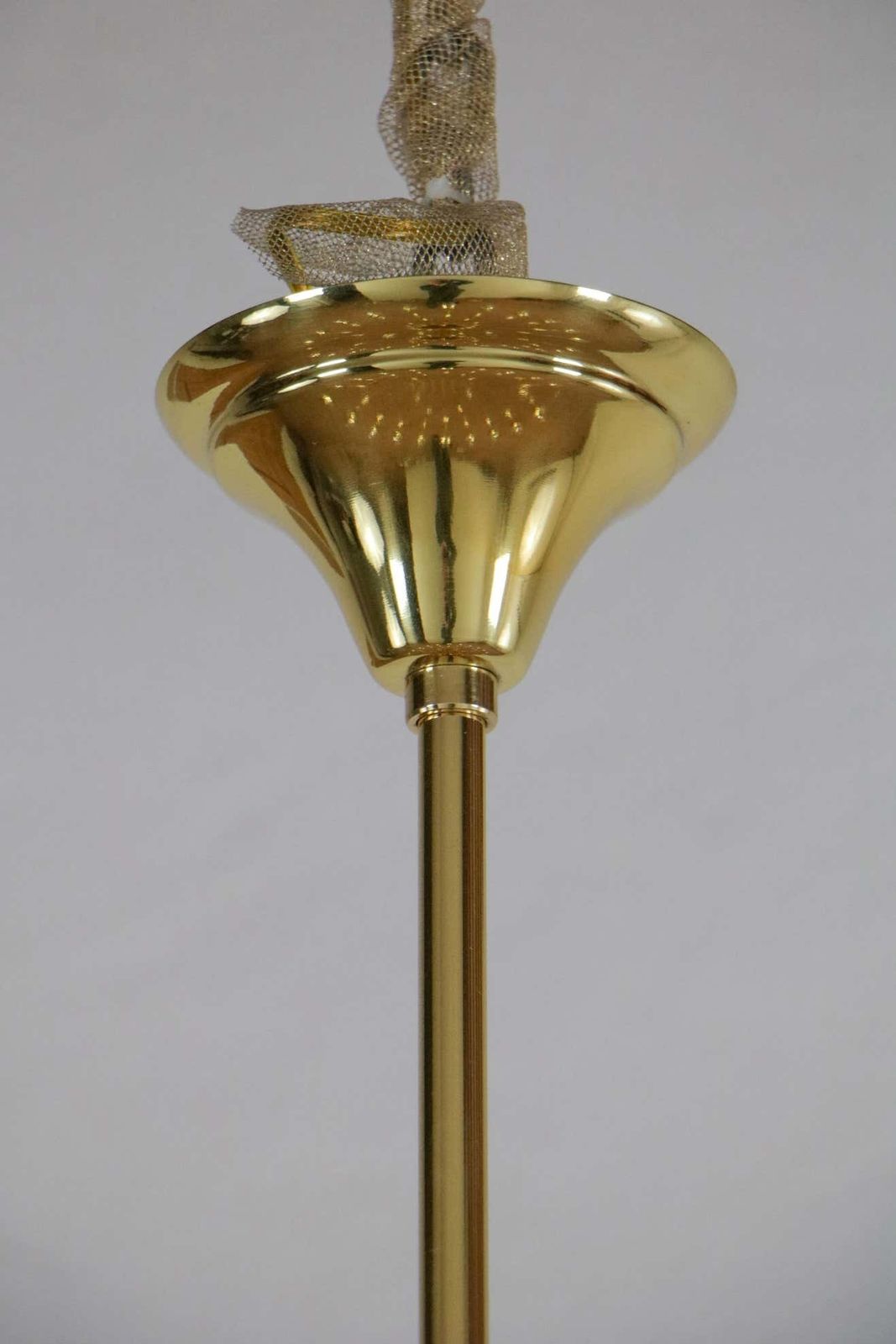 photo for sale Italian Mid Century Modern Big Spider Murano Glass Chandelier, Gold Color, 1950s