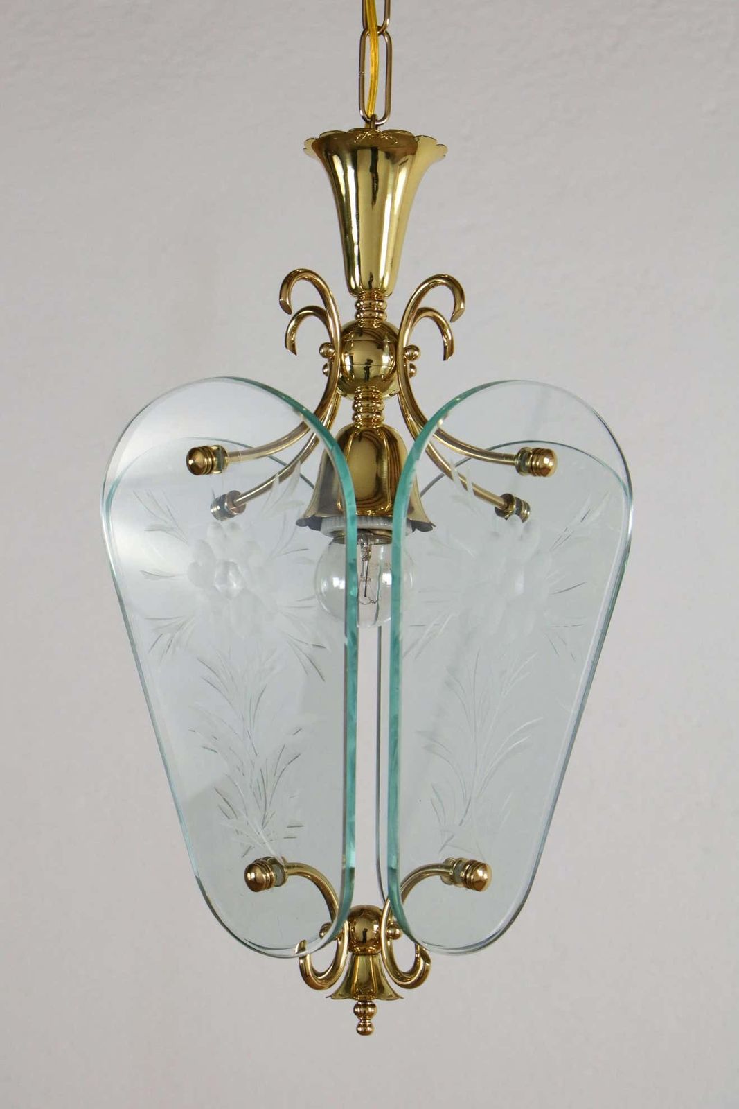 Italian Mid Century Lantern Or Pendant Lamp By Pietro Chiesa For Fontana Arte photo vinterior