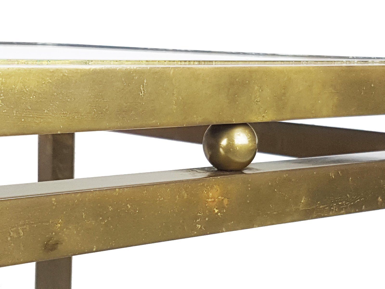 Italian White Marble And Brass Coffee Table, 1970s photo for sale