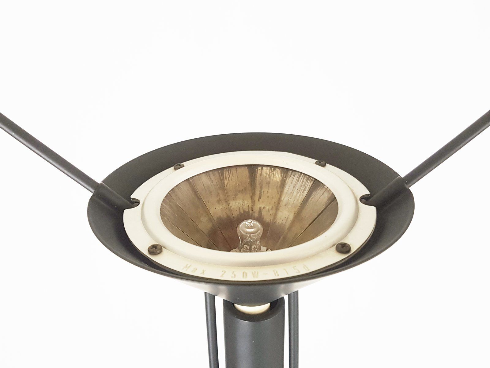 Ivory & Black Metal Polifemo Floor Lamp By Carlo Forcolini For Artemide, 1980s photo vintage