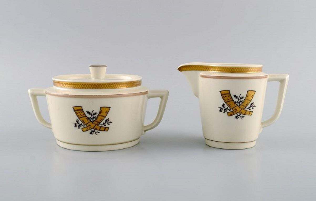 Royal Copenhagen Golden Horns Coffee Service For 10 People, 1960s photo 537.0