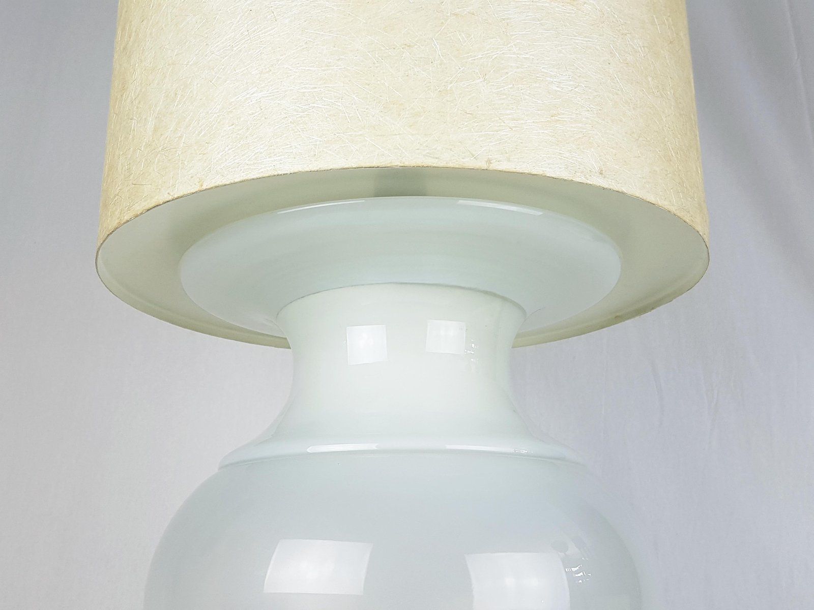 Large Italian Glass And Fiberglass Table Lamp, 1970s photo furniture