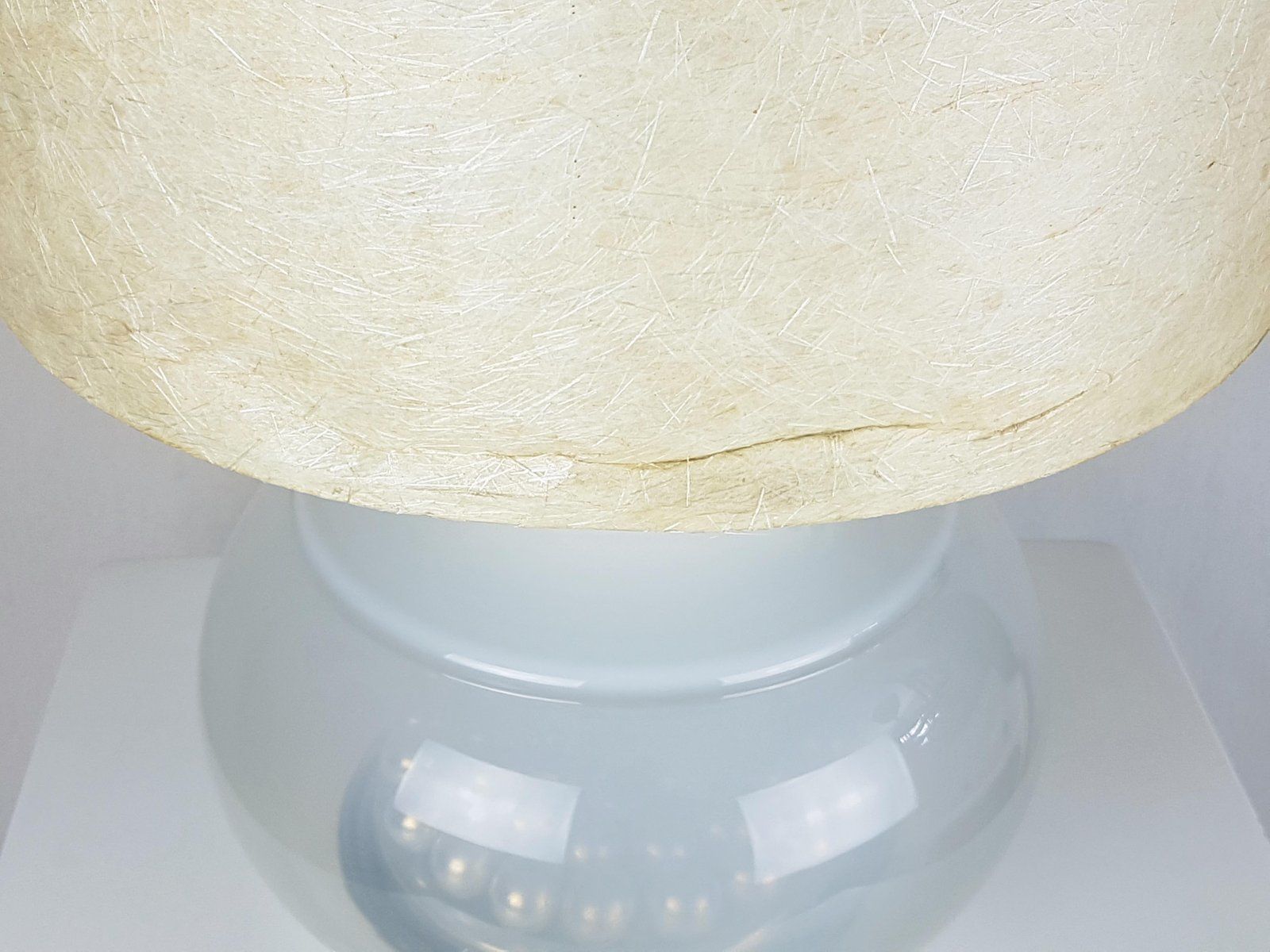 Large Italian Glass And Fiberglass Table Lamp, 1970s photo Lighting