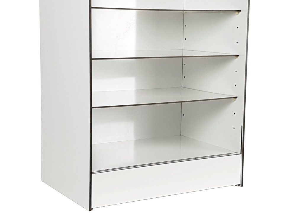 Italian White Laminated Plastic Storage Unit With Shelves & Sliding Doors For La Rinascente, 1960s photo Furniture