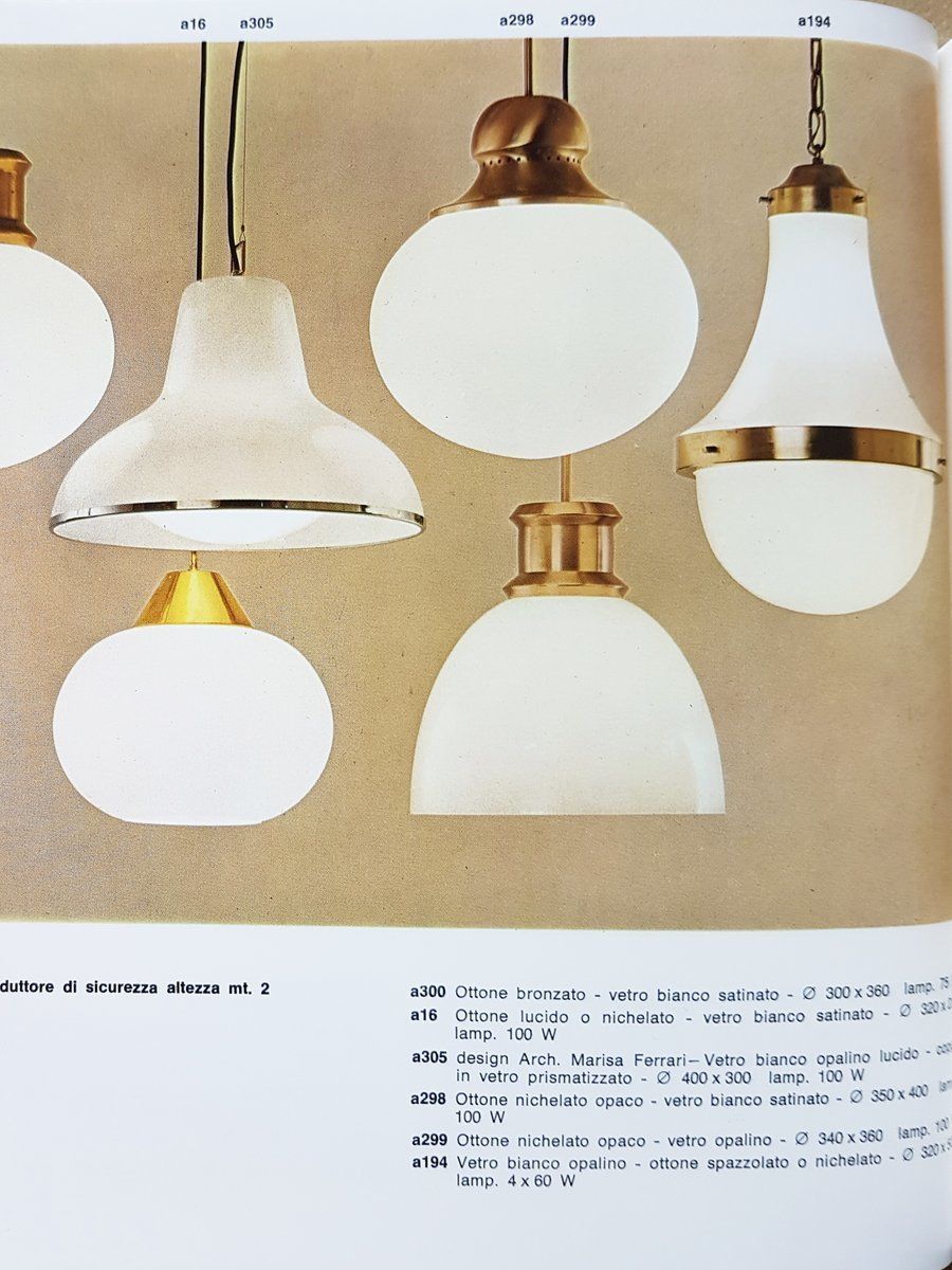 Nickel Plated Brass & Opaline Glass A298 Pendant Lamp From Candle photo 878.0