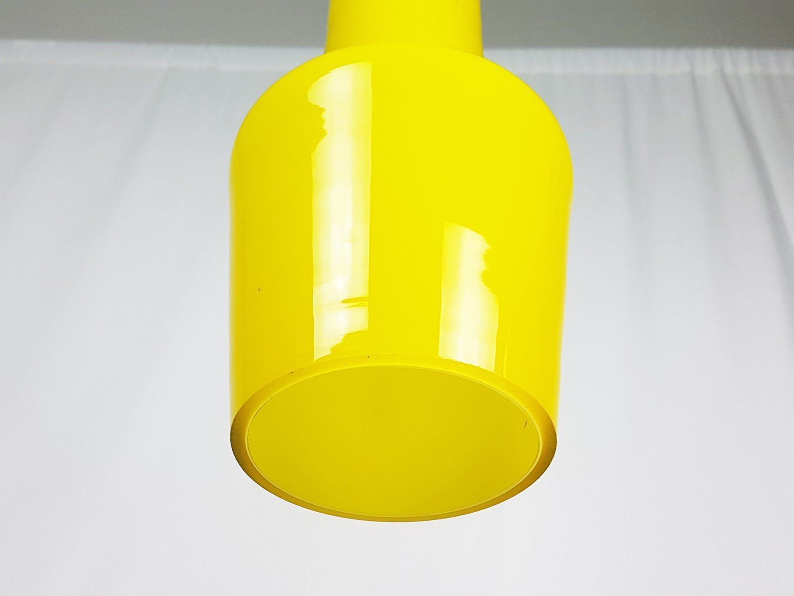 Orange And Yellow Murano Glass And Brass Pendant Lamp From Stilnovo photo for sale