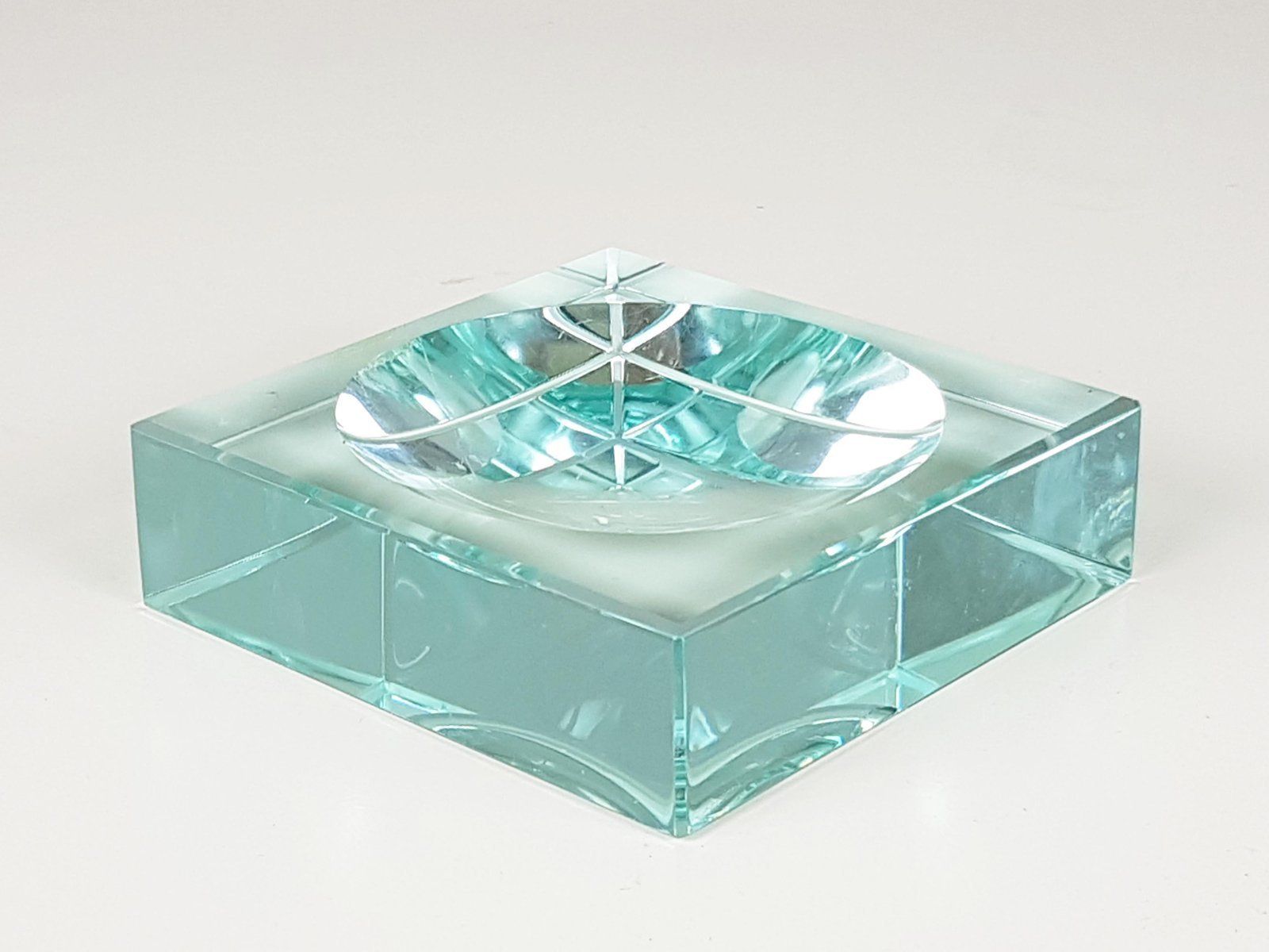 Cut Glass Ashtrays And Picture Frame From Gallotti And Radice  1980s  Set Of 2 photo vinterior