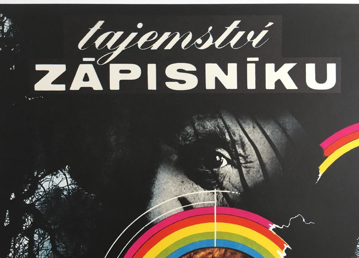 Original Film Poster, The Secret Of A Notebook, Martin Dyrynk, 1982, Genuine Czech Vintage Print photo Art