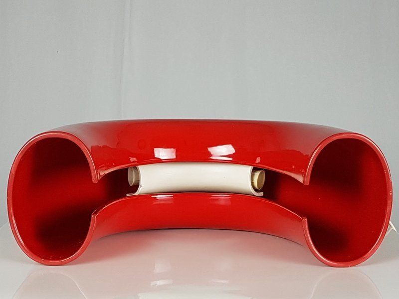 Red Tubo Table Lamp By Tomoko Tsuboi Ponzio For Ceramica Franco Pozzi 1968 photo 2507.0