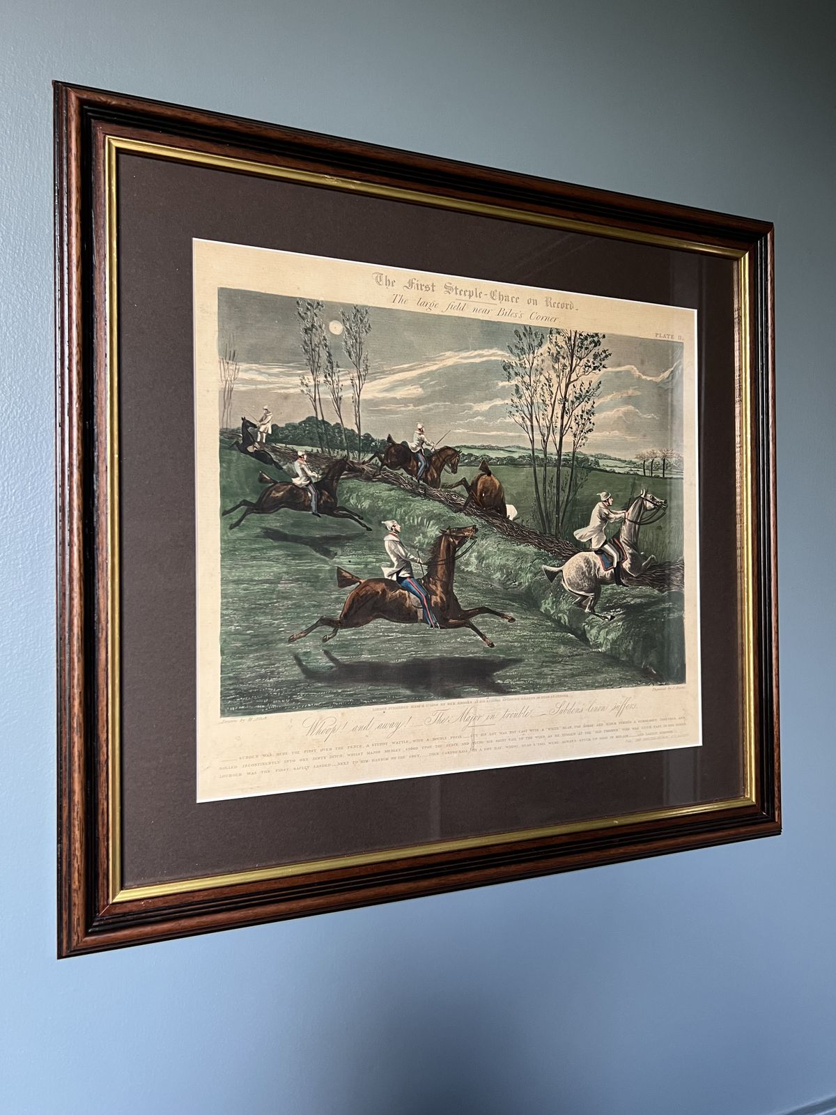 The First Steeple Chase   Set Of 4 Hand Coloured Aquatints By H Alken And J Harris photo for sale