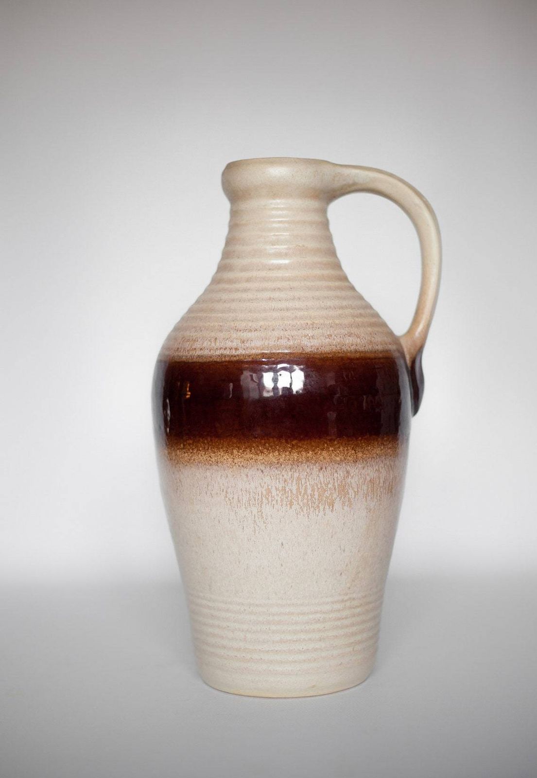 Large Vase West Germany Bay 631 40, Flower Pot, Base For Lamp, Pottery, Collection, Interior Design, Retro, 70's photo for sale