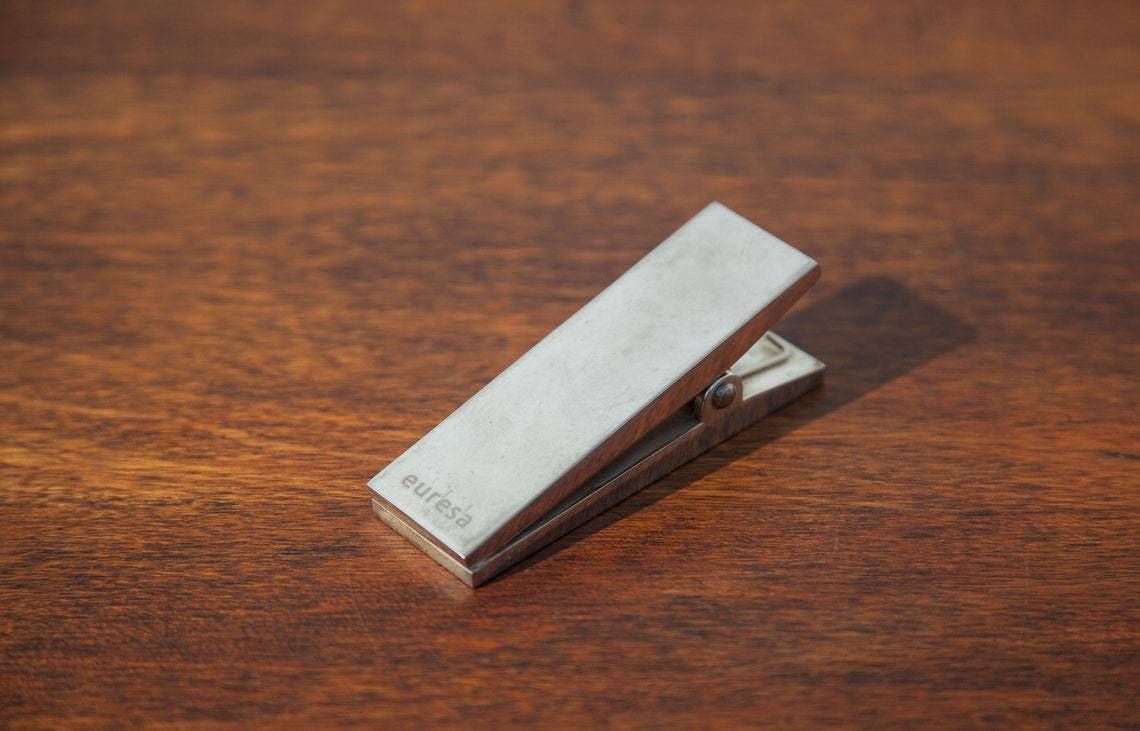 Vintage Mail Clip, Vintage Paper Press, Desk, Euresa Advertising Clip photo furniture