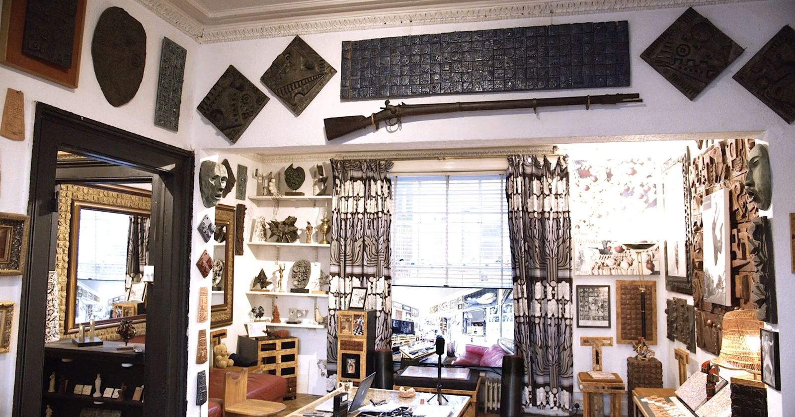 A Unique Tiled Floor Lamp By Renowned Artist Ron Hitchins With 265 Individual Handmade Tiles photo Lighting
