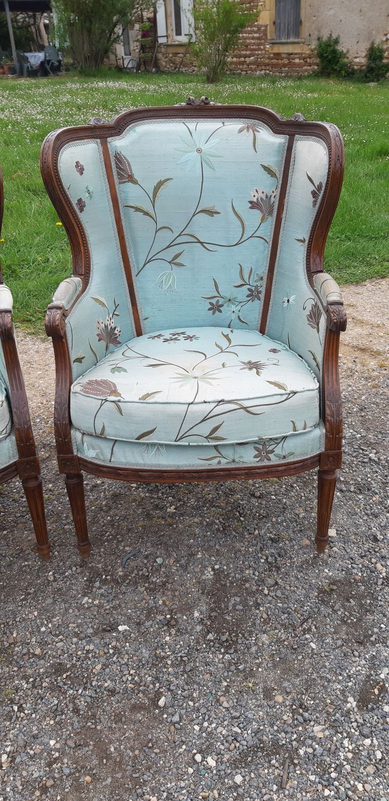 Pair Of Cabriolet Armchairs With Ears, 1930,
