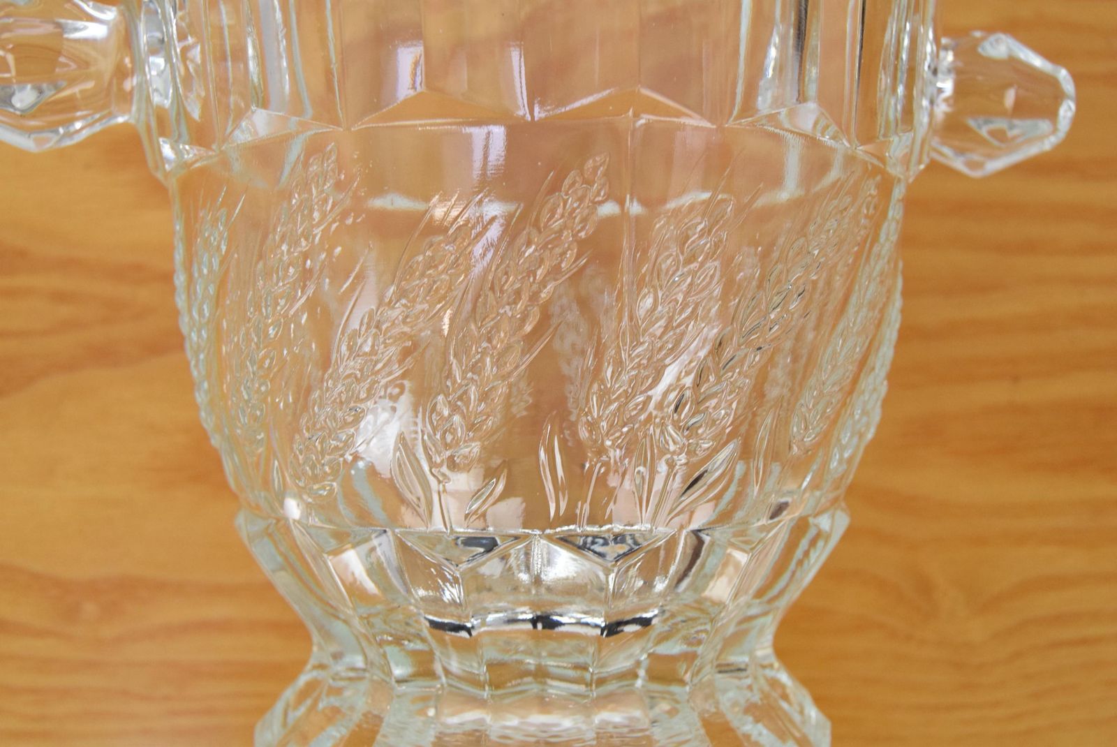 Mid Century Glass Vase Bohemia Glass 1960's photo vintage