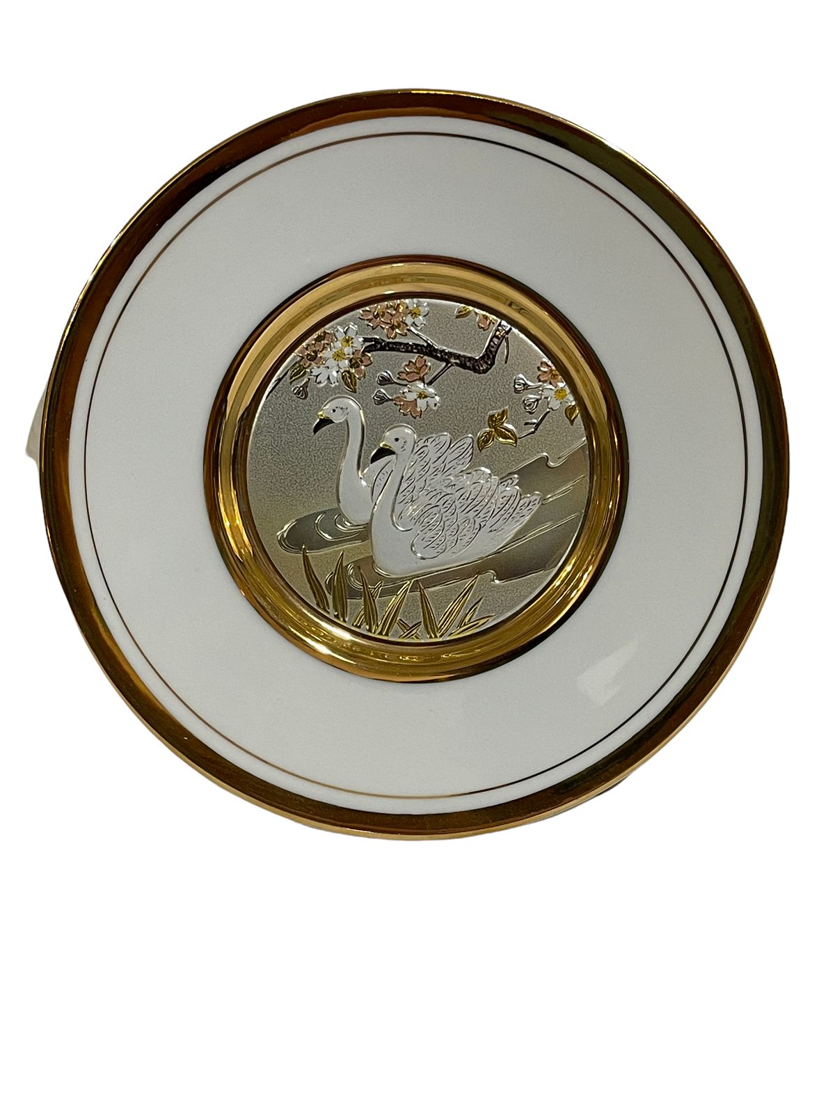 Ceramic Plate, Vintage, Chokin, Decorated With 24k Gold, Japan