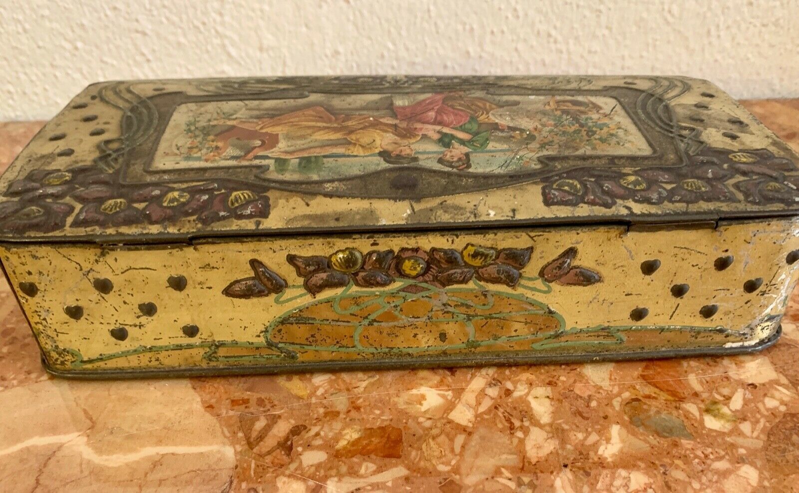 Collector Box In Tin Vintage Years'60 Decorated (Figures) photo 53.04