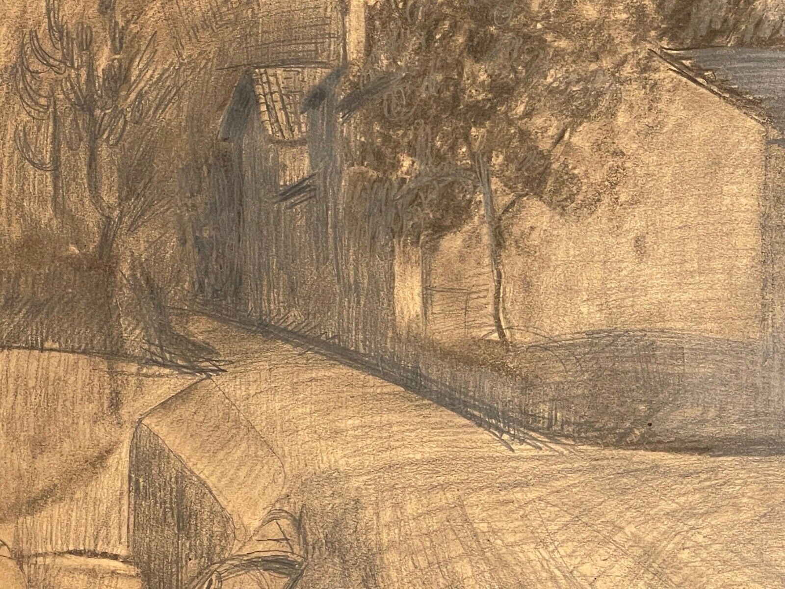 Charcoal On Paper "Internal Campaign" Era Twentieth Century photo Art