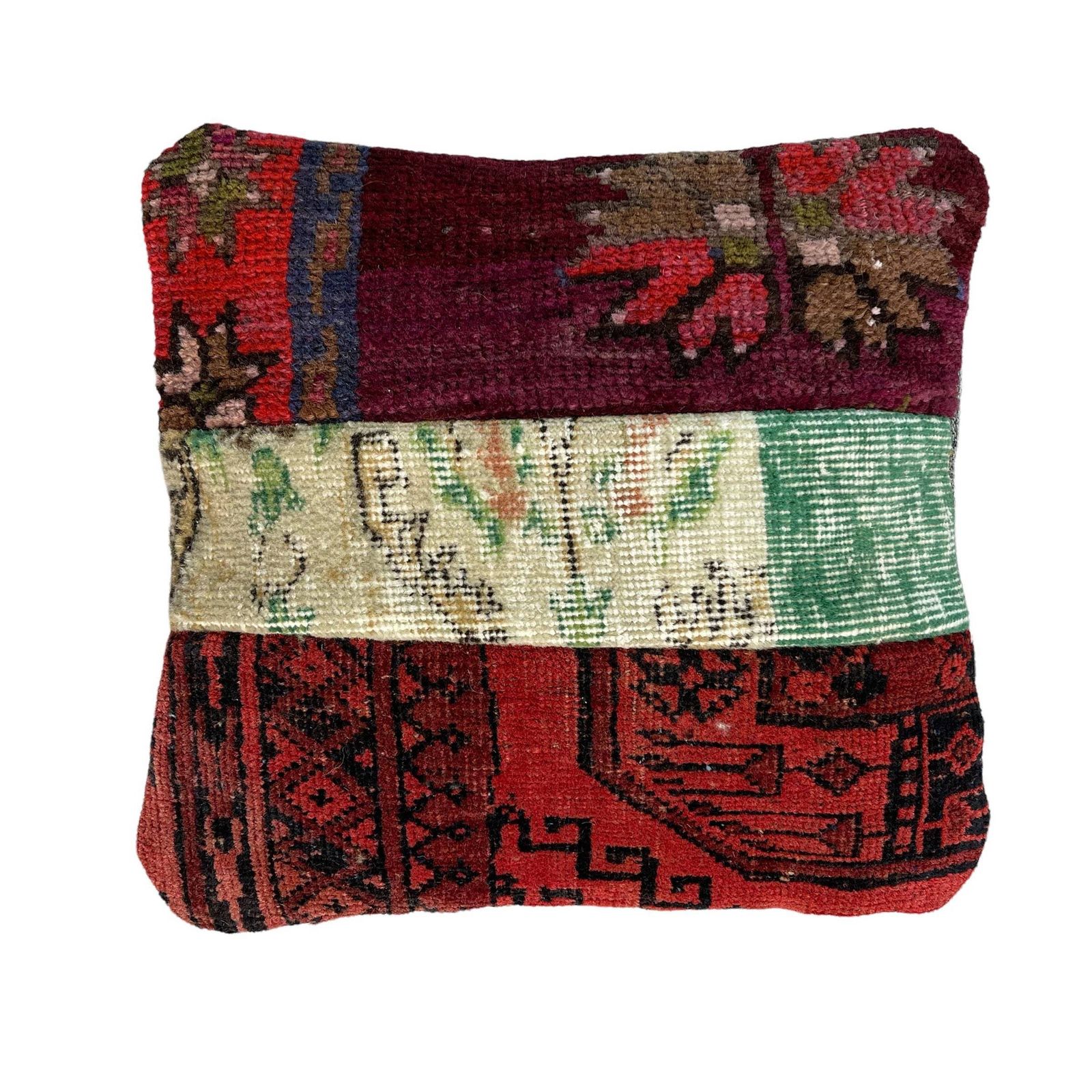 16x16 Vintage Patchwork Home Decor And Turkey Pillow, 40 X 40 Cm Square Rug Cushion Cover