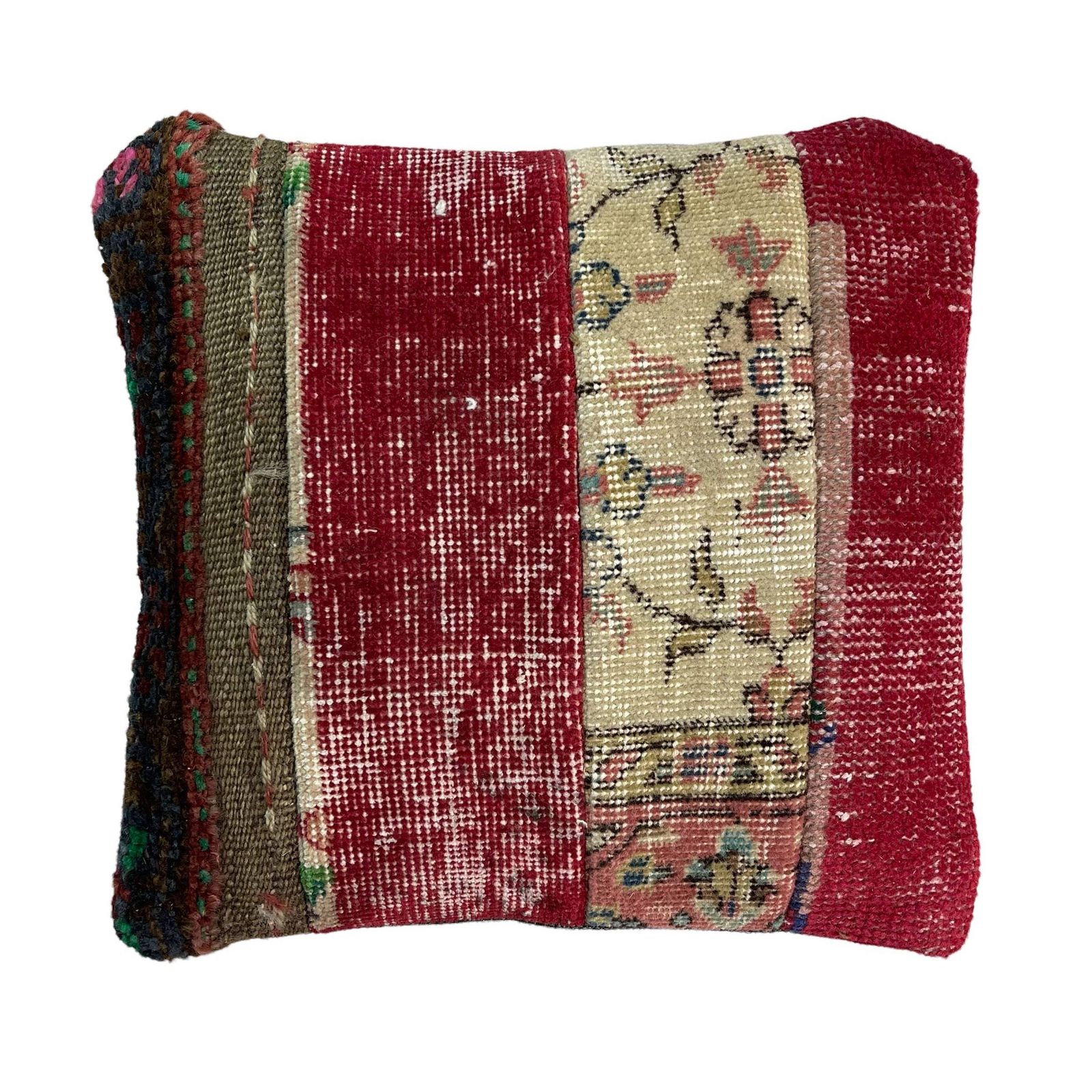 16x16 Vintage Patchwork Home Decor And Turkey Pillow, 40 X 40 Cm Square Rug Cushion Cover