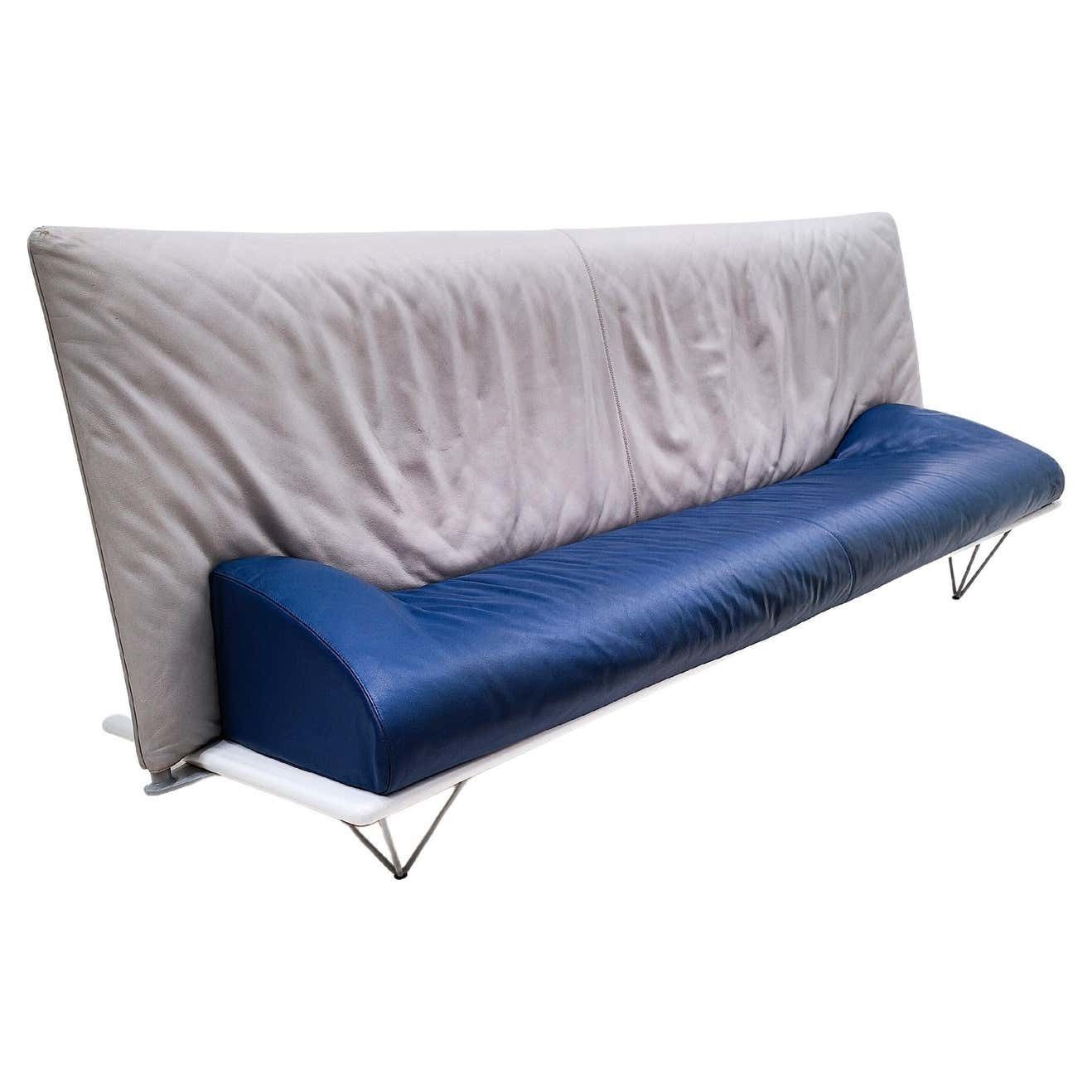 Rare Leather “Squash” Sofa By Paolo Deganello For Driade, Italy, 1980s
