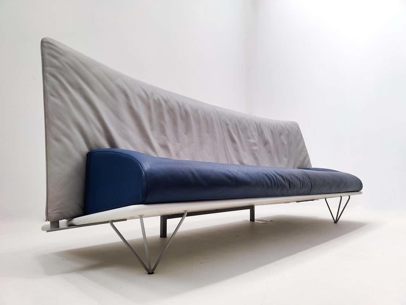 Rare Leather “Squash” Sofa By Paolo Deganello For Driade, Italy, 1980s photo buy