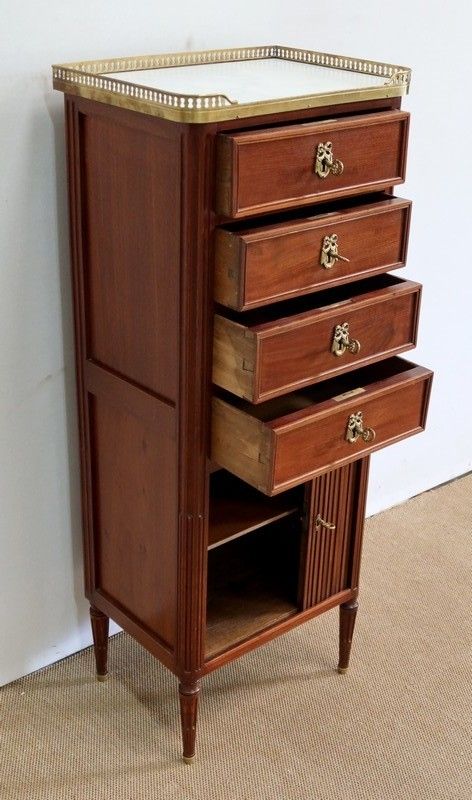 Small Mahogany Chest Of Drawers, Louis XVI Style   Late 19th Century photo Furniture
