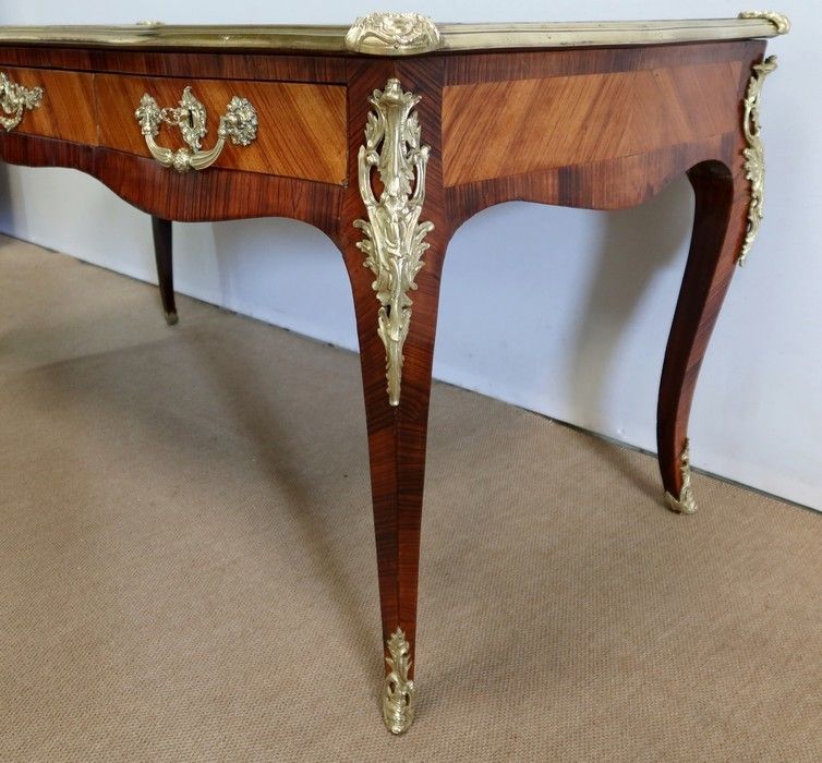 photo vintage Ceremonial Desk In Rosewood And Violette Wood, Louis XV Style   2nd Half Of The 19th Century