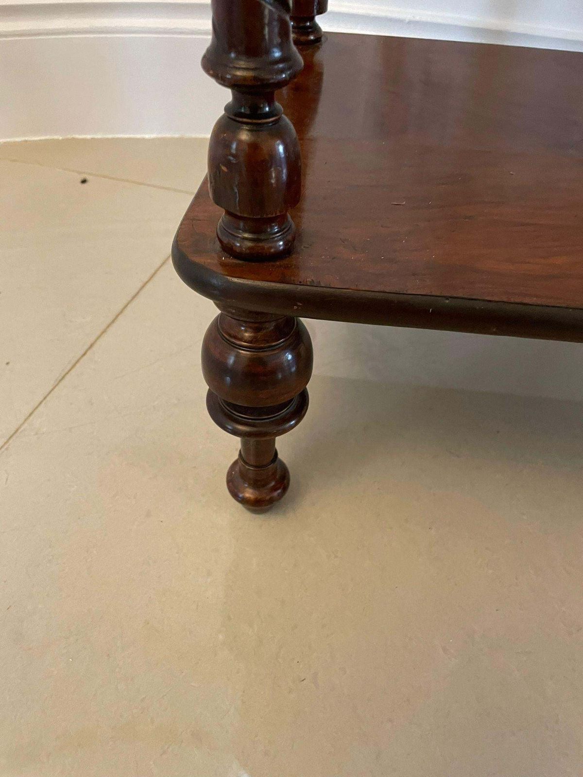 1285.0 Antique Victorian Burr Walnut Whatnot photo