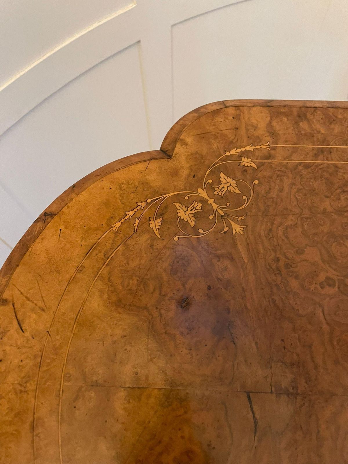 Antique Victorian Quality Burr Walnut Inlaid Freestanding Centre Table photo buy