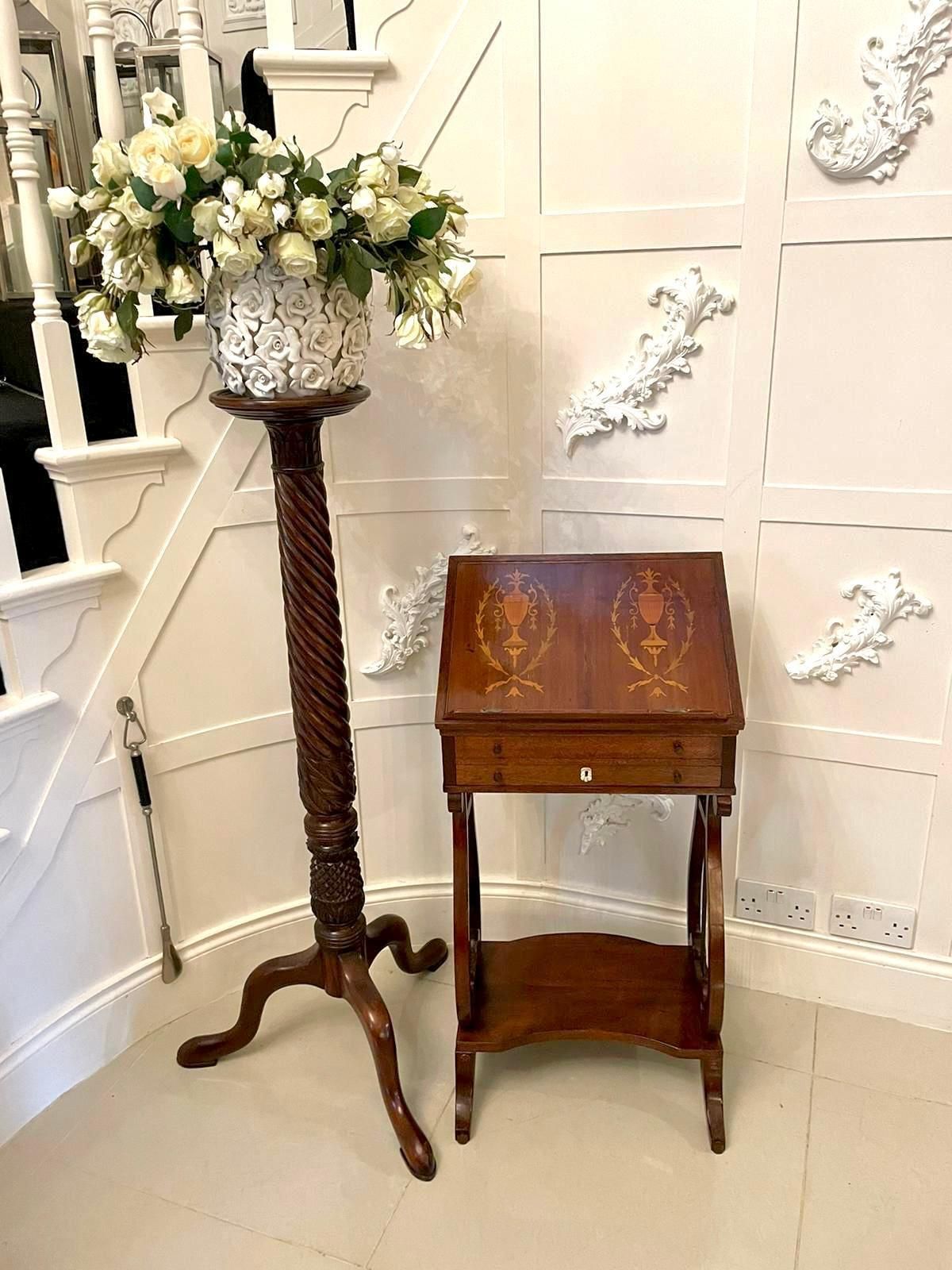 Outstanding Quality Antique Edwardian Inlaid Mahogany Reading Table photo Furniture