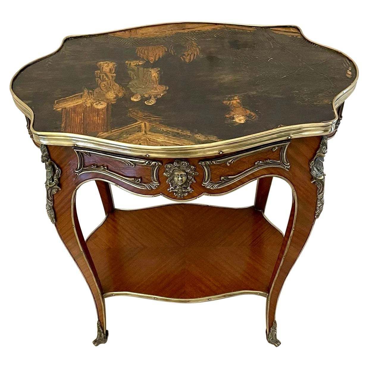 Outstanding Antique French Kingwood And Ormolu Mounted Freestanding Centre Table