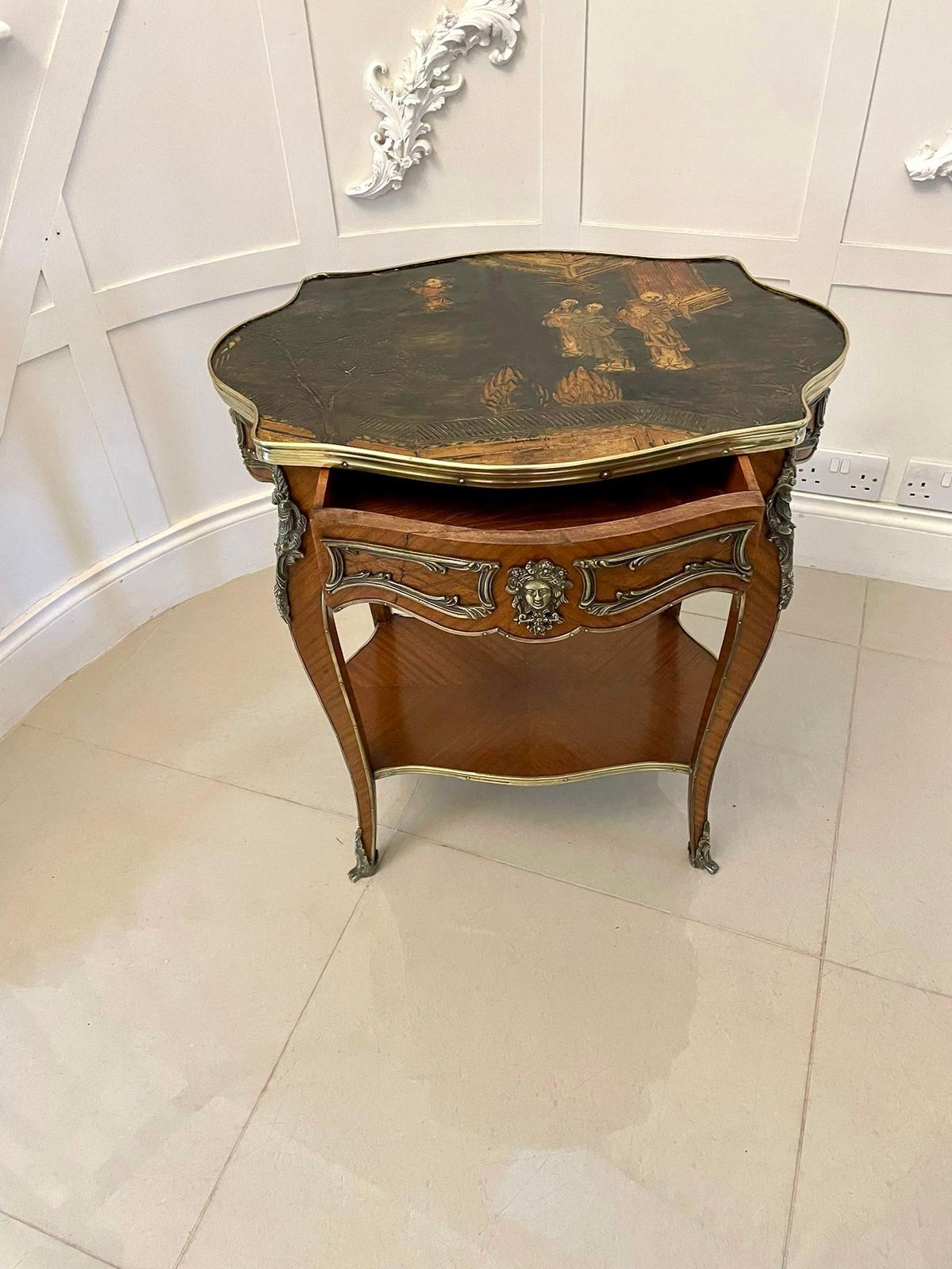 Outstanding Antique French Kingwood And Ormolu Mounted Freestanding Centre Table photo for sale