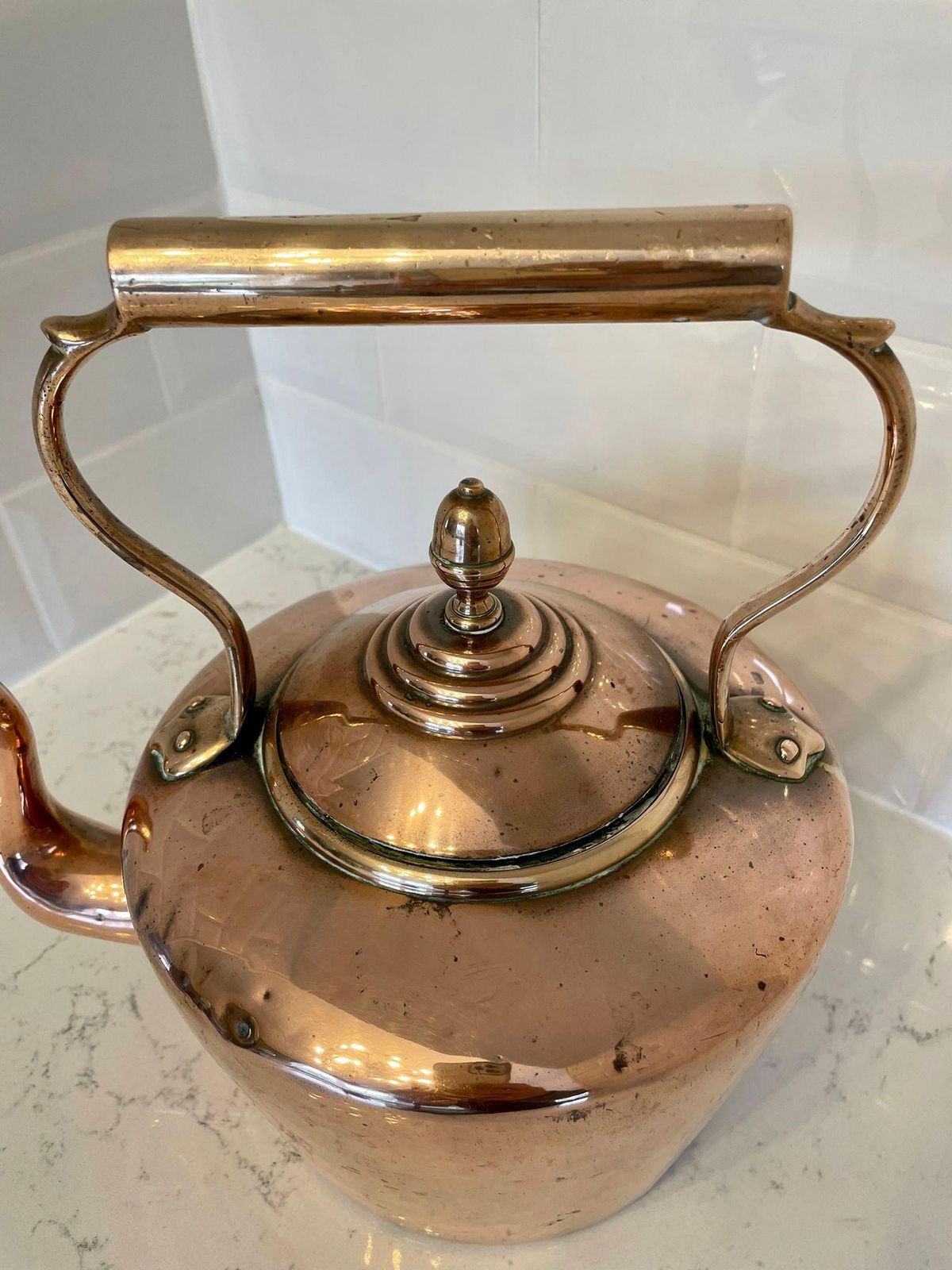 photo furniture Large Antique George III Quality Copper Kettle